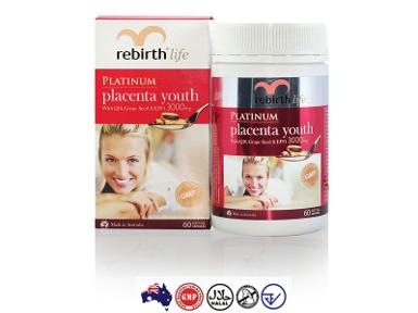 Rebirth Placenta Capsule 3000mg. รีเบิร์ทแคปซูลช่วยให้ผิวดูอ่อนเยาว์